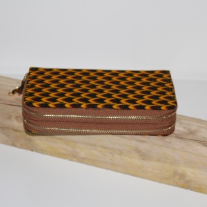 Portefeuille simple zip wax flamme