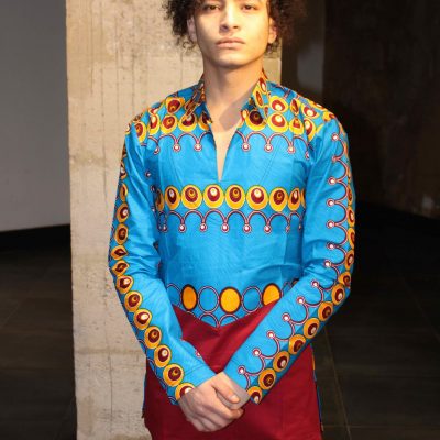 tunique chemise wax homme africain boubou