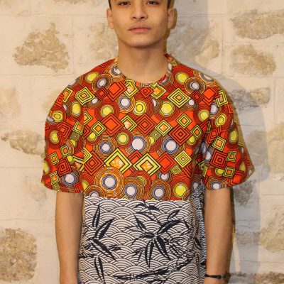 Tshirt kimono wax homme femme