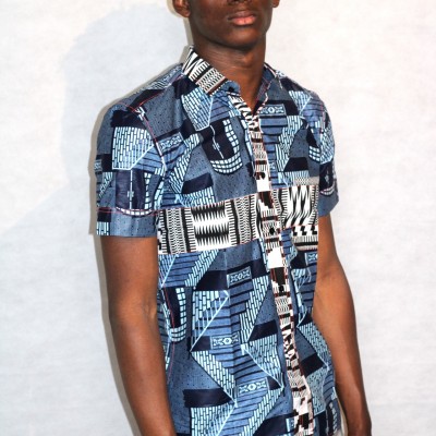 Chemise chemisette wax homme africain boubou