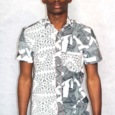 Chemise chemisette wax homme africain boubou