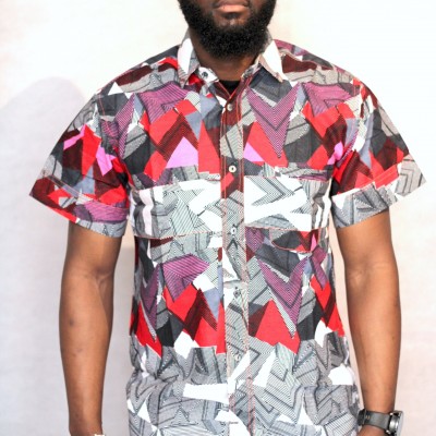 tunique chemise wax homme africain boubou